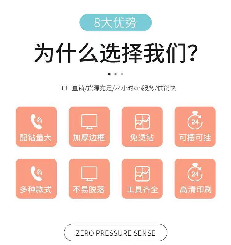 儿童钻石画diy手工带框材料包三丽鸥卡通钻石贴画礼物批发砖石画详情18