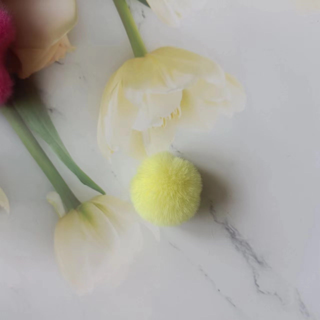 批发3-5厘米仿兔毛小毛球服饰鞋帽毛绒辅料头饰发夹diy毛球配件详情9