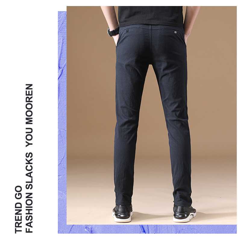 2022 Summer thin pure cotton pants for men, stylish and casual, casual pants for men, trendy and youthful long pants for men pic 16