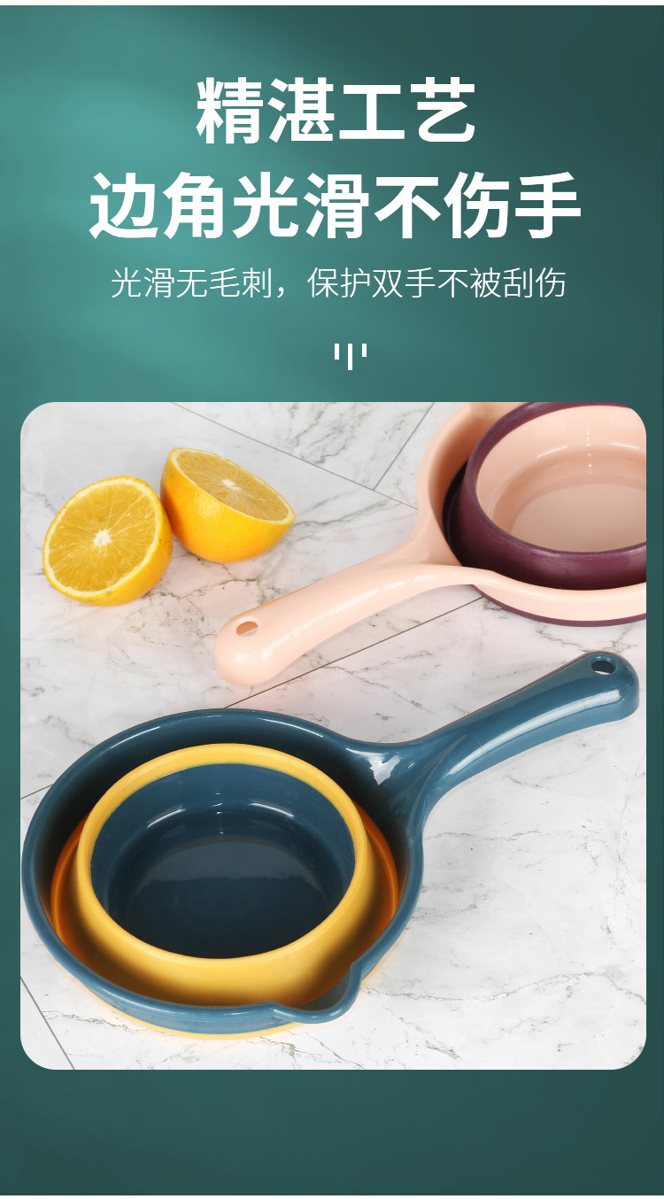 家用厨房可折叠水瓢加厚塑料长柄水勺可悬挂浇花水瓢漂流水勺舀子详情6