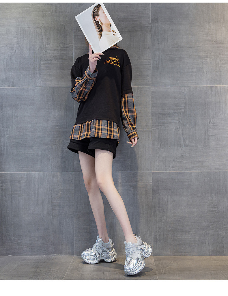 厚底网红时尚老爹鞋女2025新款休闲百搭内增高轻便小个子运动潮鞋详情37