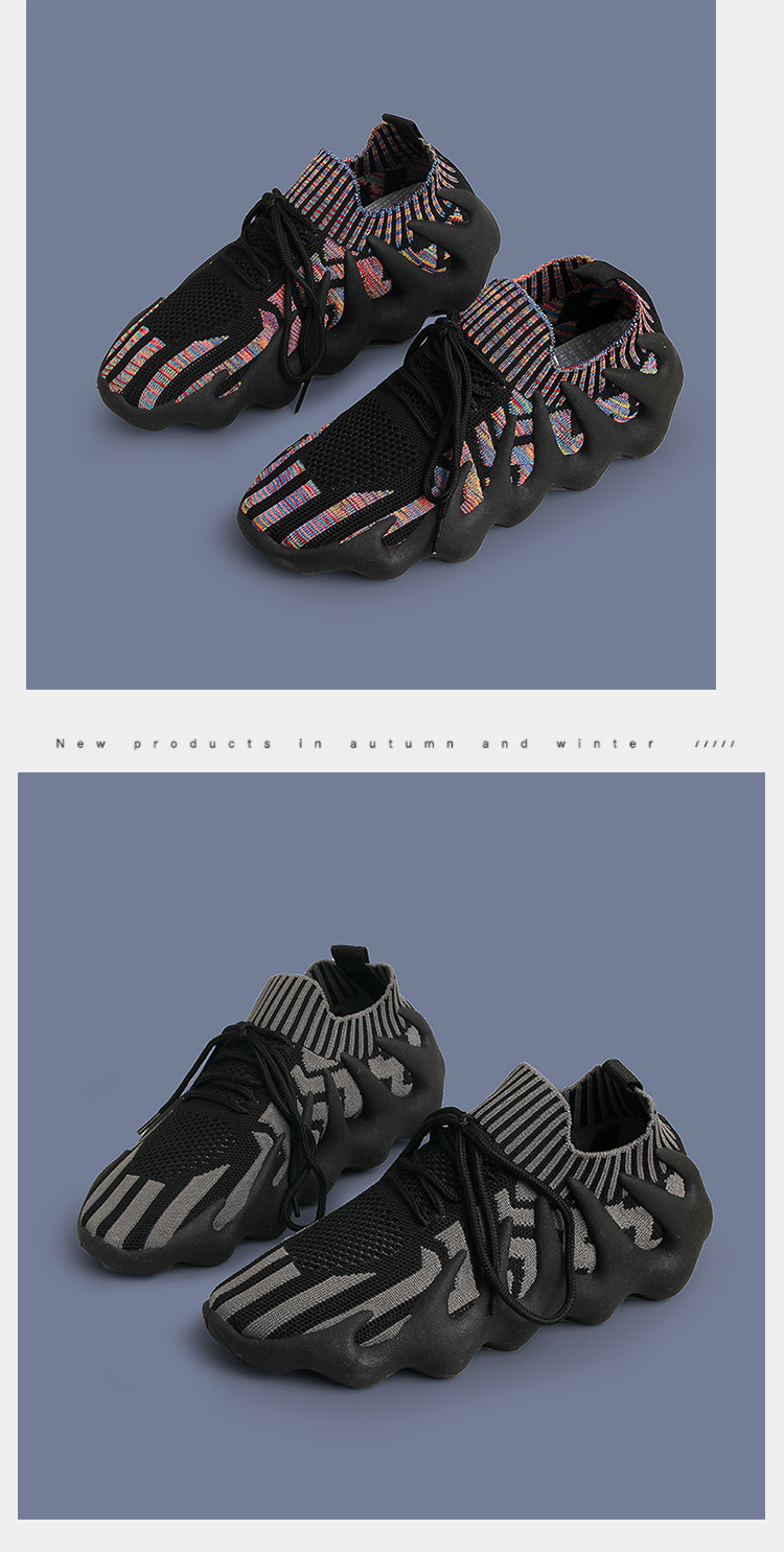 飞织椰子鞋女夏季薄款老爹透气八爪鱼火山袜子鞋休闲跑步运动女鞋详情17