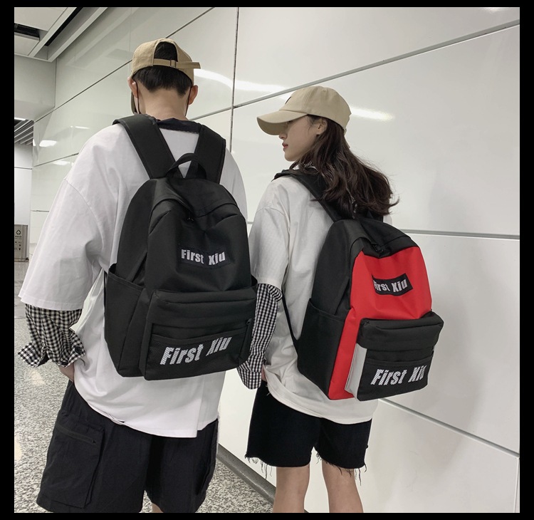 双肩包女2020新款大学生ins风书包韩版原宿ulzzang潮牌百搭背包男详情18