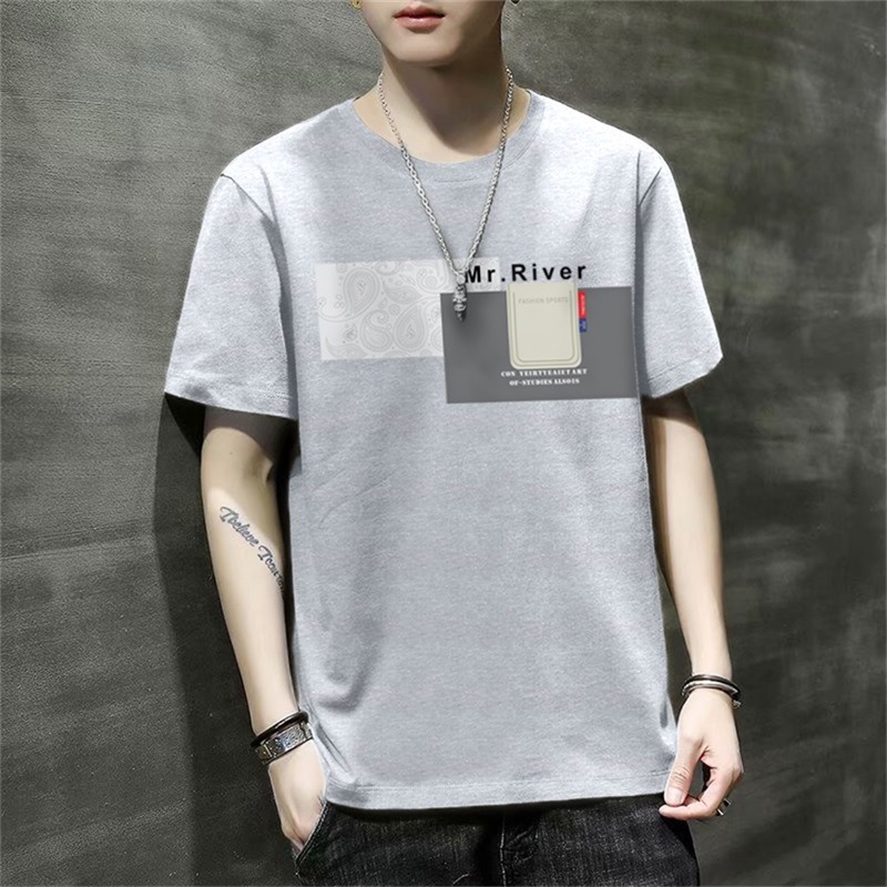 夏季男士短袖t恤圆领丅恤夏装潮牌体桖潮流打底衫修身上衣服半袖详情4