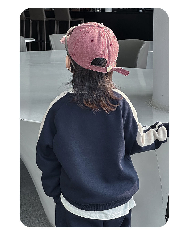 男童卫衣春秋款儿童秋装2024新款男孩秋季套头上衣机车风痞帅童装详情9