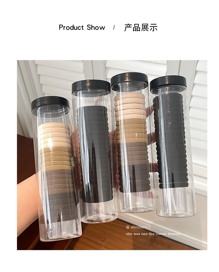 橡皮筋女扎头女生头绳发圈发绳高弹力耐用黑色儿童不伤发大人皮套详情27