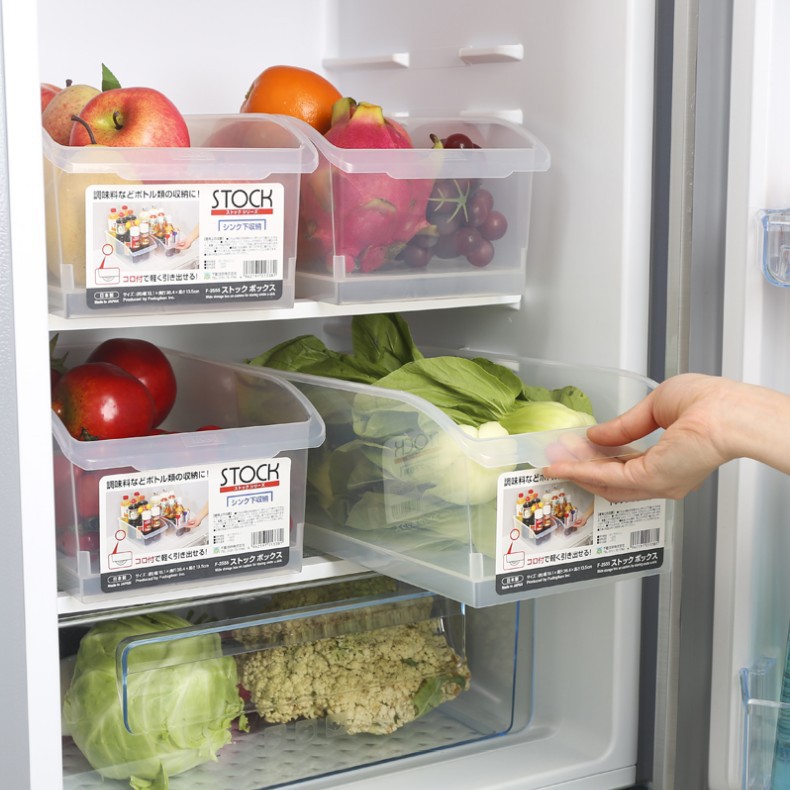 Japanese-style drawer-type refrigerator preservation storage box, kitchen food storage and organization box, transparent plastic vegetable storage box 0714 pic 1