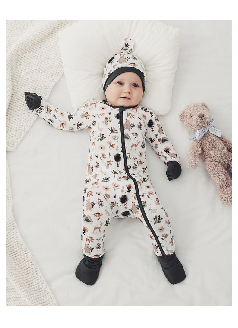 聚升服装外贸bamboo竹纤维宝宝连体衣春秋长袖双拉链婴儿睡衣爬服详情22