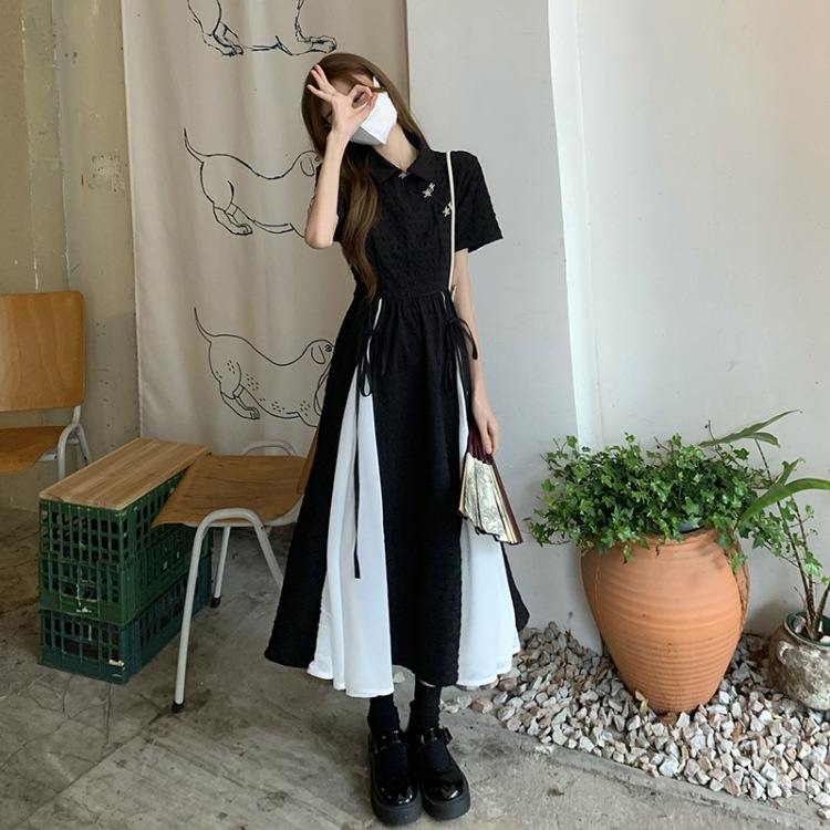 中式改良旗袍连衣裙女夏天2022新款设计感收腰短袖中长款裙子女装详情30