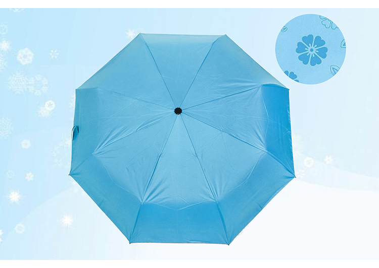 Creative water-blooming fully automatic umbrella, rain and sun dual-purpose three-fold umbrella, student sun protection and UV protection sun umbrella pic 16