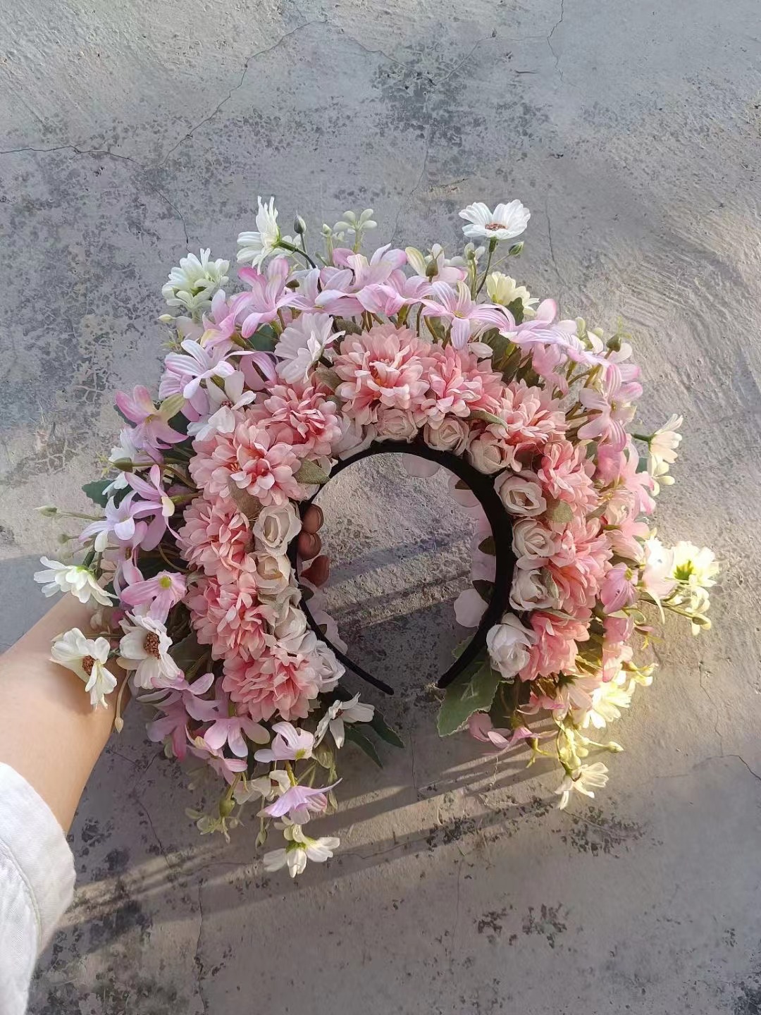 福建泉州浔埔女簪花头饰民族风花围高颜值爆款仿真花泉州簪花新款详情23