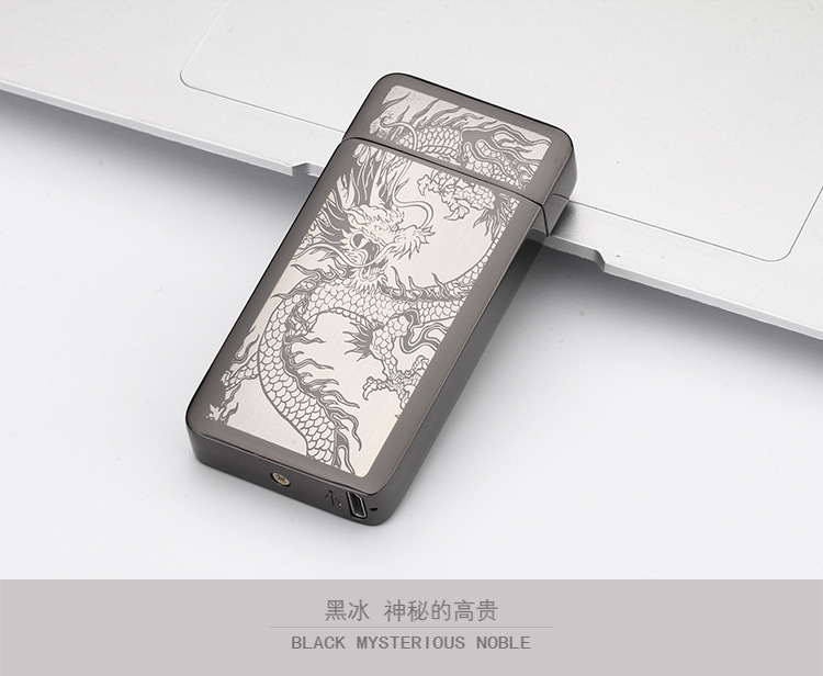 JL903光电感应充电打火机usb双电弧脉冲打火机锌合金防风点烟器详情13