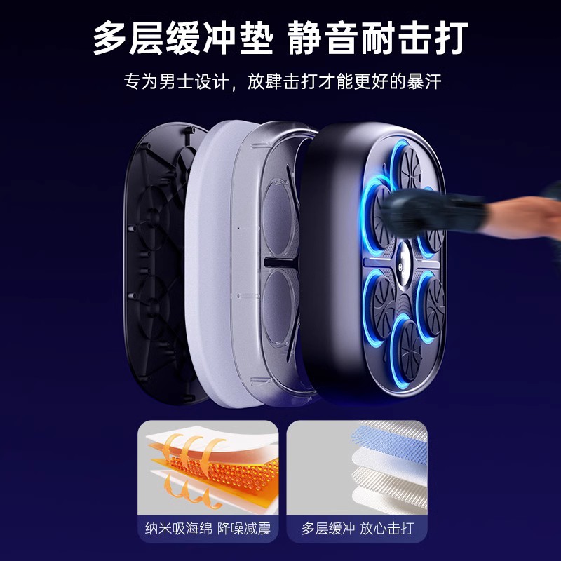 智能音乐拳击机拳击反应靶打拳打节奏墙靶家用儿童成人训练器材详情2