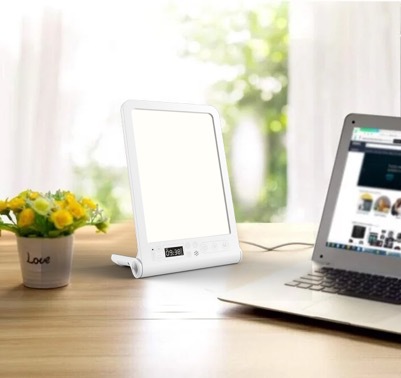 New sad light therapy lamp, smart timing alarm clock, 3-color temperature adjustment, factory direct sales, emotional therapy lamp pic 1