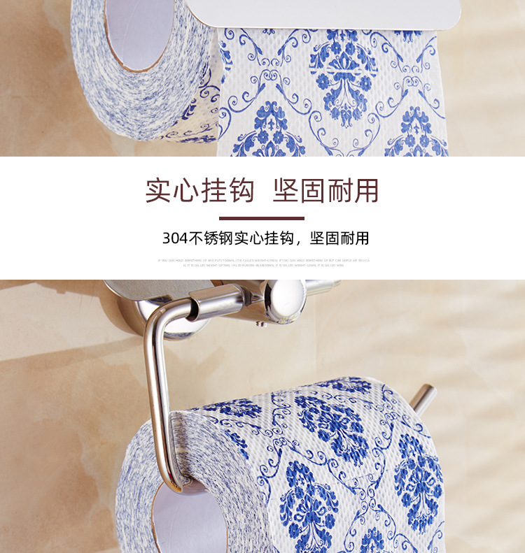 Factory direct supply 304 stainless steel tissue holder, hotel bathroom stainless steel tissue box, bathroom creative toilet paper holder pic 7