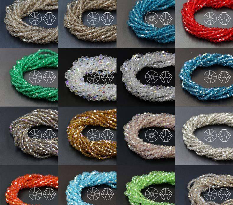 Wholesale of diy materials for diamond-shaped two-ended pointed beads, 2-8MM crystal loose beads, and wholesale of crystal glass beads pic 12