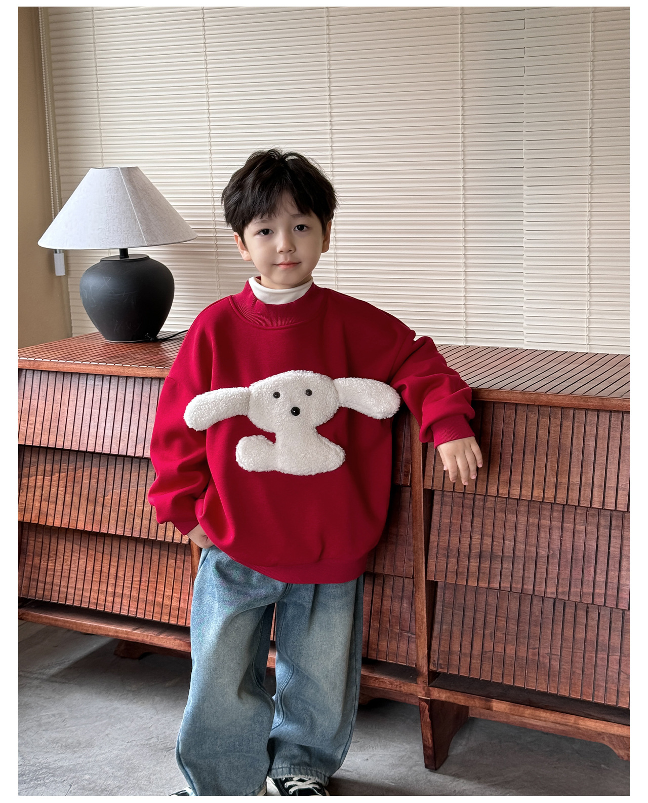 童酷2024儿童冬款湖州织里童装可爱宝宝上衣立体小狗加厚男童卫衣详情20