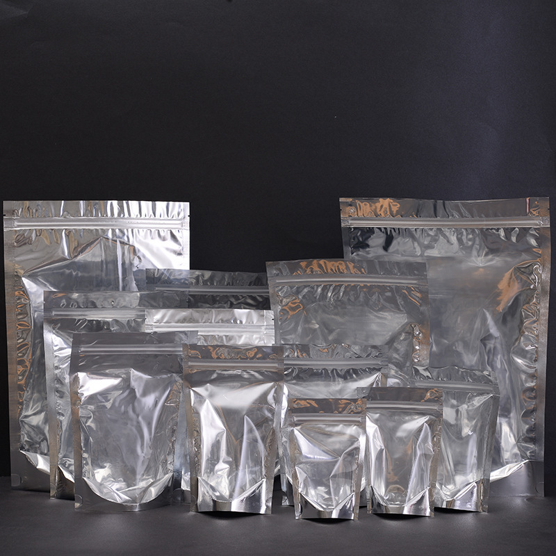 In-stock tea yin-yang self-standing self-sealing bags, dog food sealed bags, aluminized yin-yang zipper bags, semi-transparent sealed bags pic 12