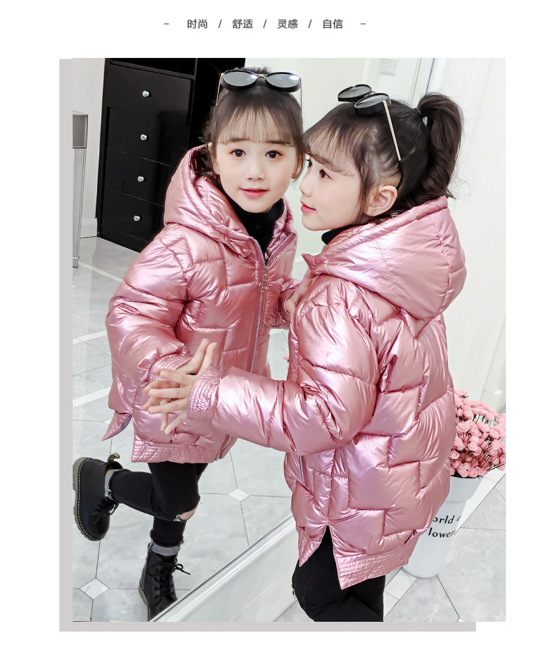 2022 New style of winter cotton-padded clothes for girls: Stylish and casual cotton-padded clothes for little girls, thickened Korean version for big kids to wear outside in winter pic 13