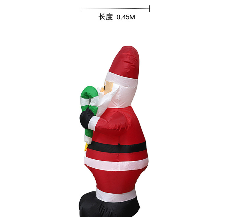 Santa Claus inflatable model 1.2-meter shopping mall and hotel scene decoration props walking stick Santa Claus inflatable model pic 3