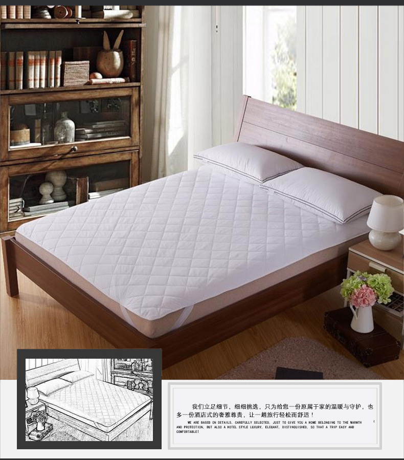 Shefan Hotel Supplies Custom wholesale hotel linen mattress protective pads, hotel bedding anti-slip pads, mattresses pic 13