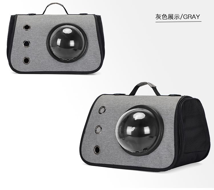 外出新款便携单肩背包手提透明宠物折叠猫咪狗狗太空舱透气外带详情19