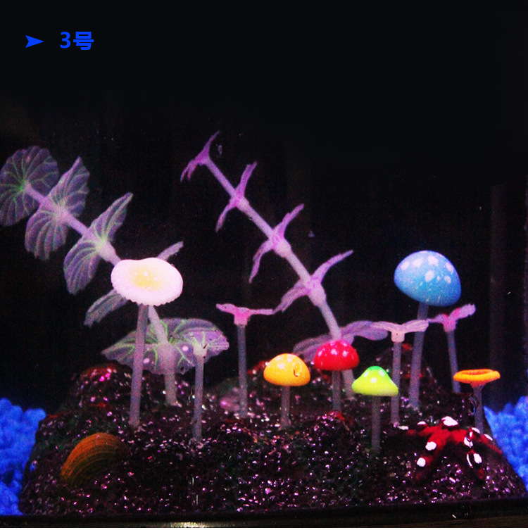 Baojie fish tank landscape decoration, simulation aquatic plants, coral, fluorescent ornamental fish tanks, aquarium products wholesale for foreign trade pic 32