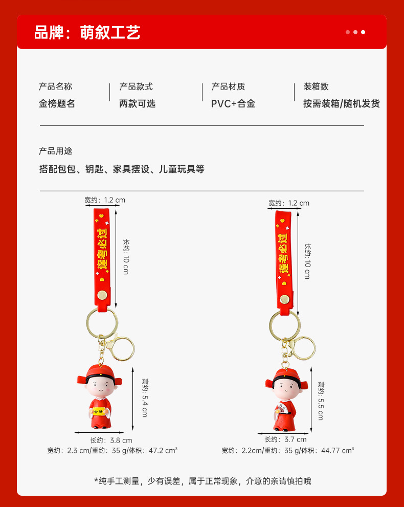 金榜题名钥匙扣挂件考试顺利寓意美好汽车挂饰中高考祈福礼品礼物详情3