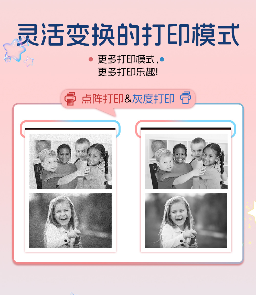 拍立得2.4寸1080P儿童相机 长续航 前后双镜头 热敏打印照片详情7