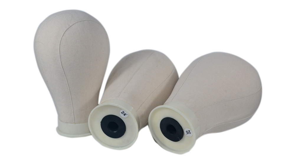 Canvas wig head mold shaping head, styling head, needling practice head, filling canvas head mold pic 8