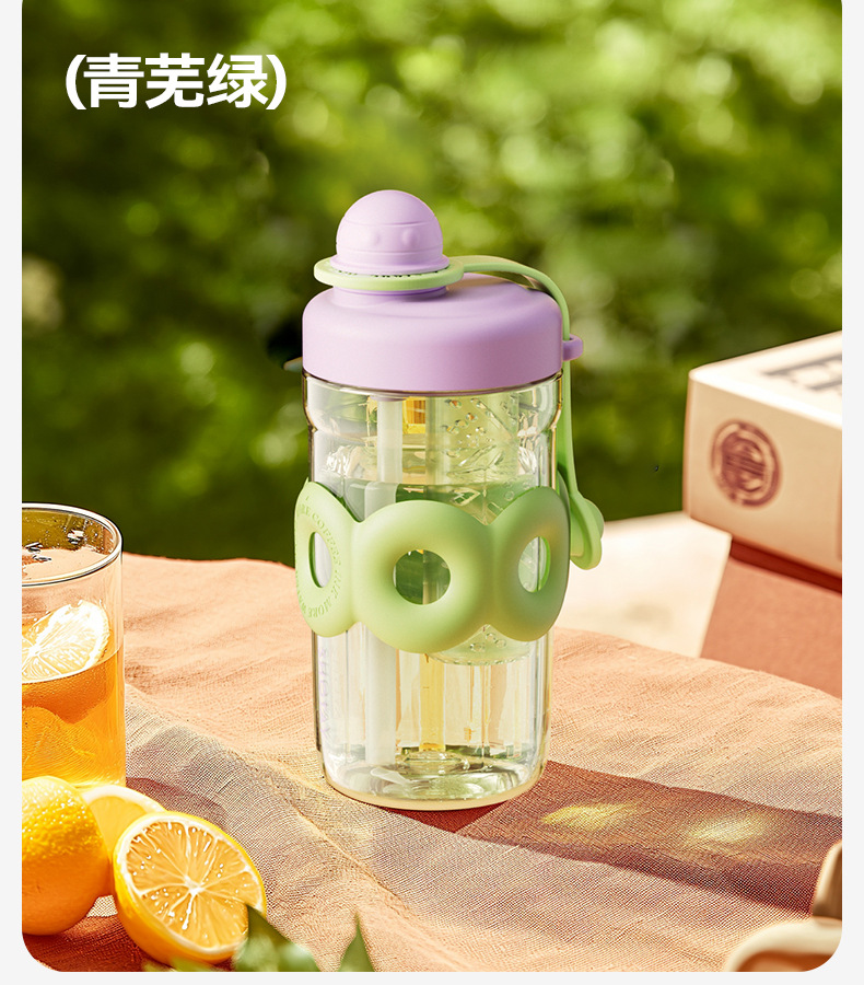 尚泰时尚花茶塑料杯新款茶水分离泡茶杯密封防漏高颜值带吸管水杯详情31