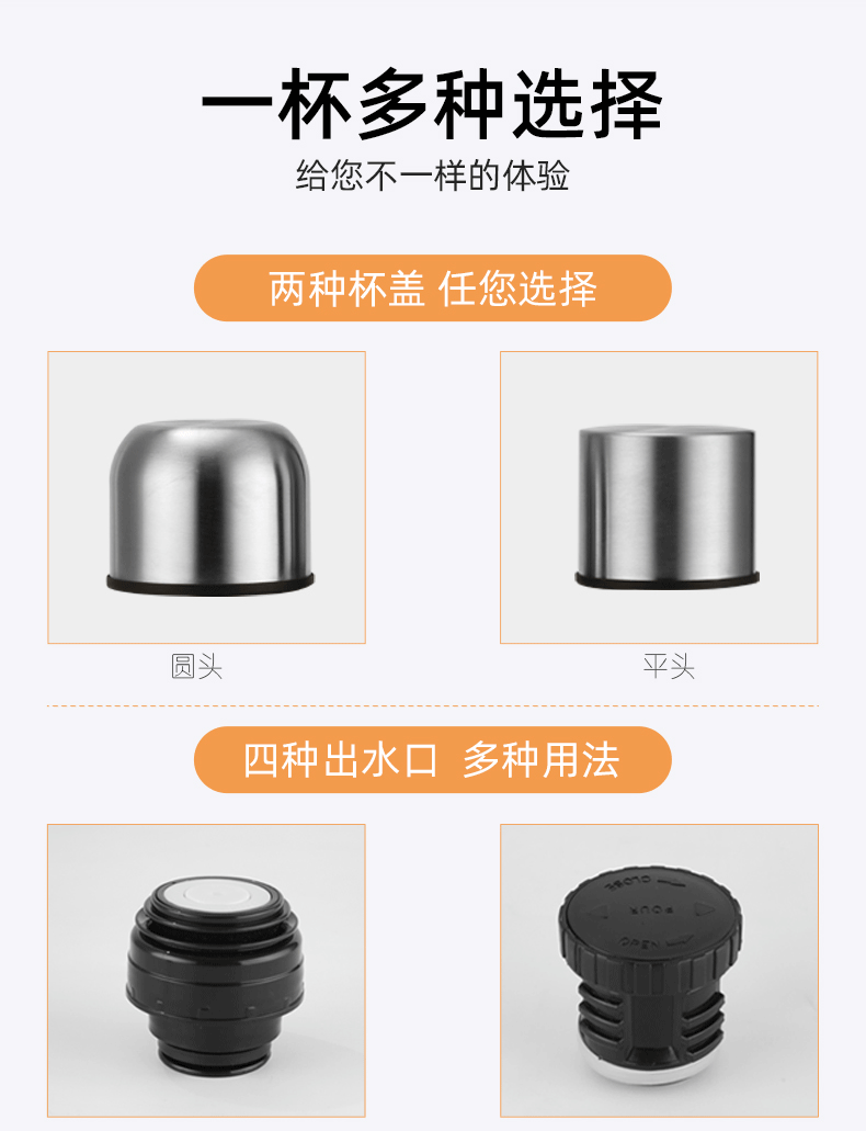 Stainless steel bullet-shaped vacuum insulated cup, anti-drop household large-capacity travel water cup, outdoor portable sports water bottle pic 3