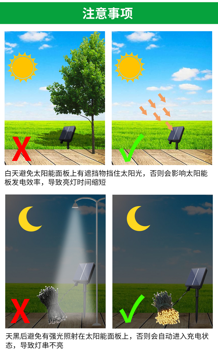 批发太阳能灯带皮线灯LED灯串户外防水彩灯庭院缠绕树灯闪灯装饰详情12
