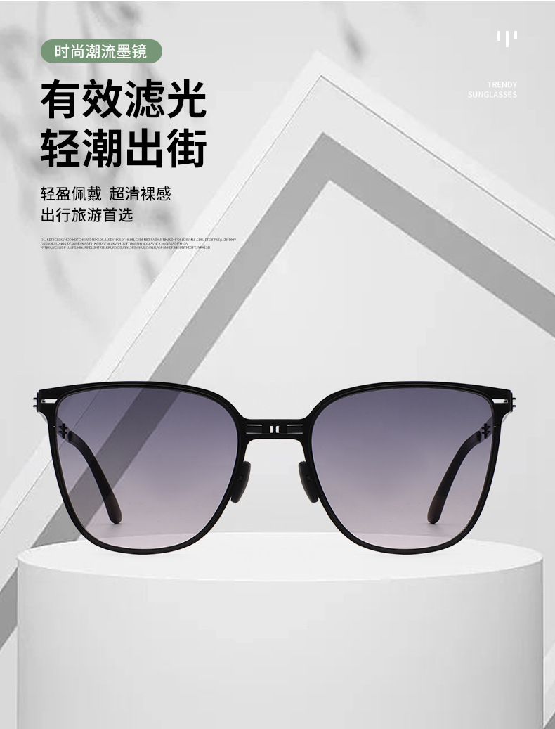 New metal folding sunglasses for women, sun protection and UV protection, popular fashion and trendy sunglasses manufacturer, finished product wholesale pic 3