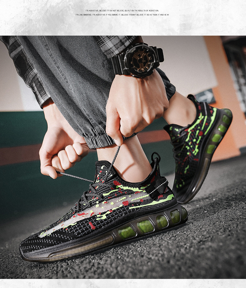 爆米花椰子鞋飞织布透气运动鞋春夏季休闲旅游男鞋时尚潮流跑步鞋详情13