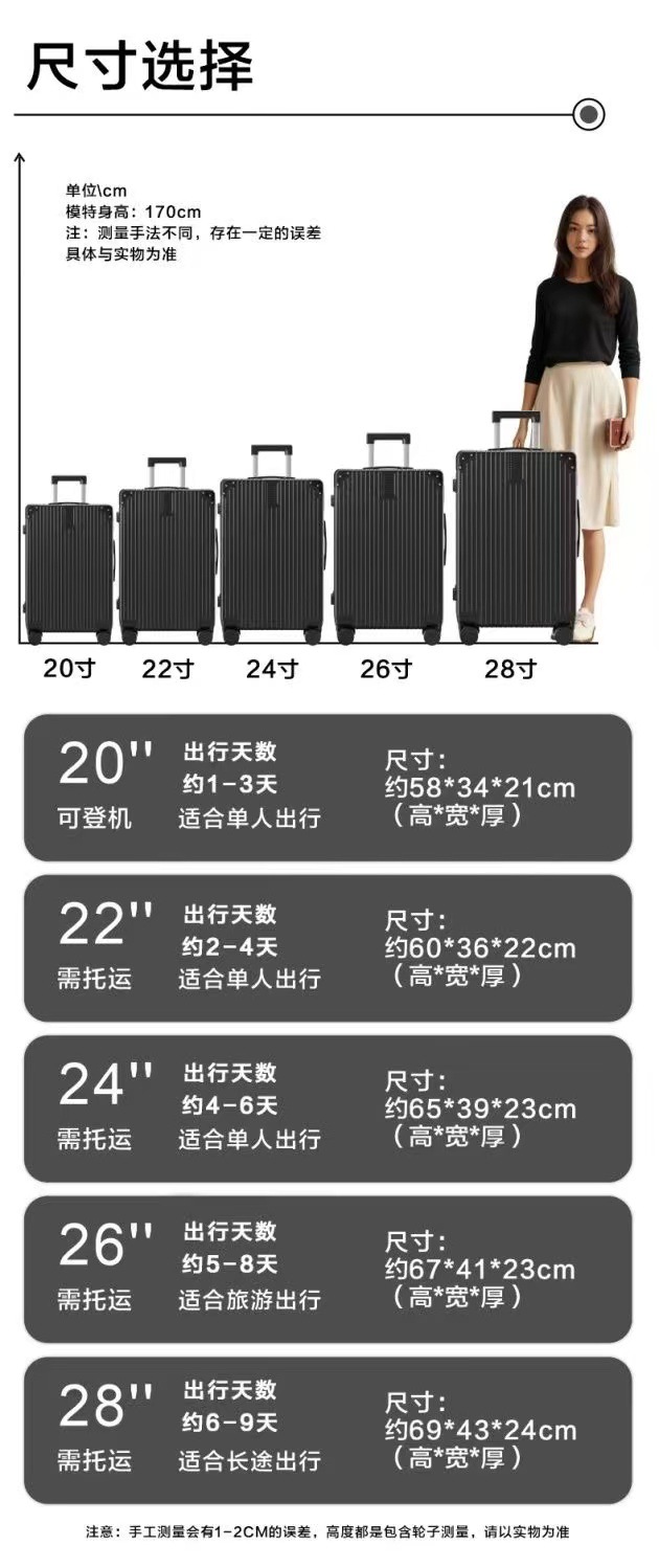 新款复古行李箱女万向轮拉杆箱男学生耐用密码箱旅行箱子大容量潮详情16