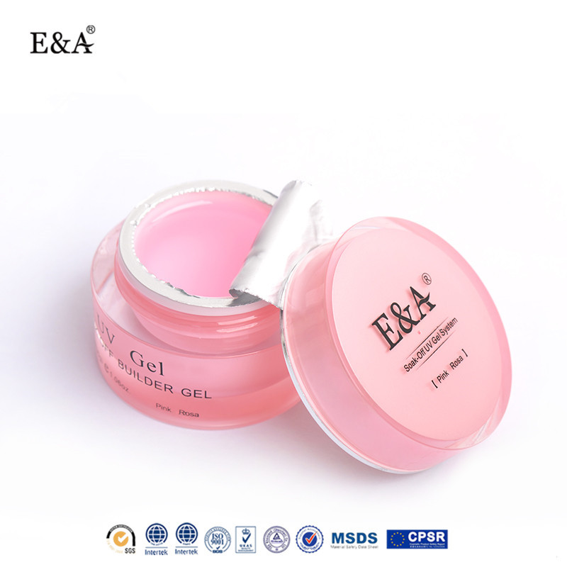 E&A Nail Polish Glue Factory Direct sales: 30g transparent UV glue, phototherapy glue, pink phototherapy nail polish glue, model glue, exclusively for export pic 1