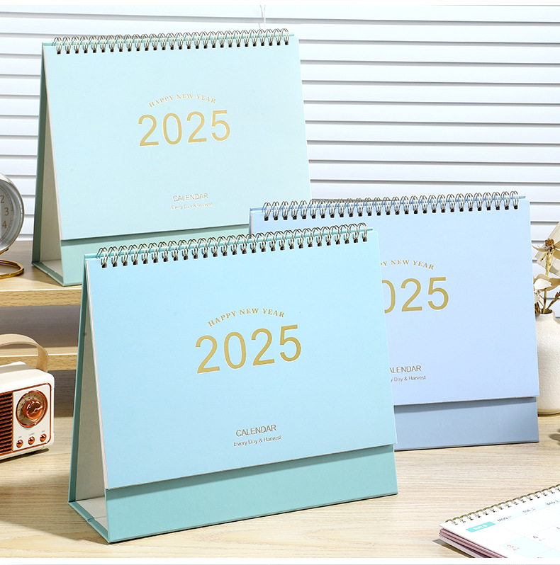 2025蛇年莫兰迪复古牛皮纸台历简约无印风桌面日历月历广告商务历型号JZZN广告定制详情15