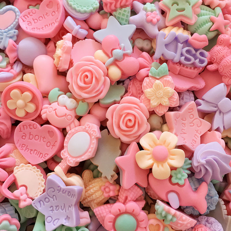 Small matte mixed resin accessories, cream phone case patches, cartoon diy accessory factory direct sales pic 5