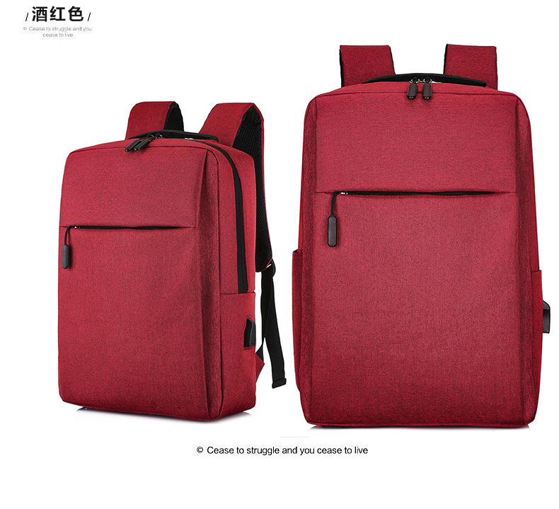 Cross-border backpacks, simple notebooks, business computer bags, campus student schoolbags, trendy travel backpacks that can be printed with logos pic 27