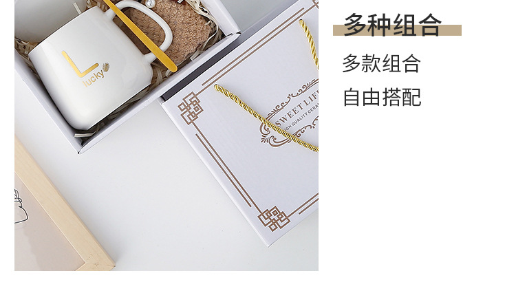 Dragon Boat Festival cup, towel, souvenir set, ceramic cup with lid and spoon, opening gift mug, high appearance level pic 40