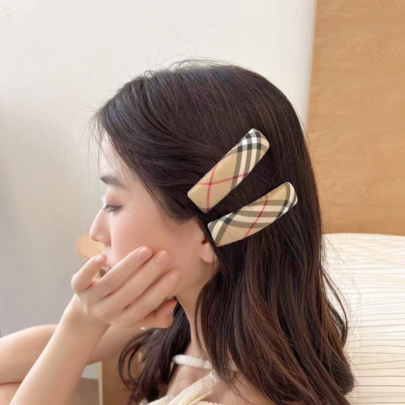 复古格纹高级感发箍女气质百搭洗脸头箍时尚法式掰掰夹发卡头饰详情2