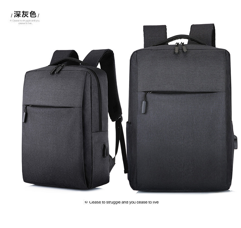 Cross-border backpacks, simple notebooks, business computer bags, campus student schoolbags, trendy travel backpacks that can be printed with logos pic 26