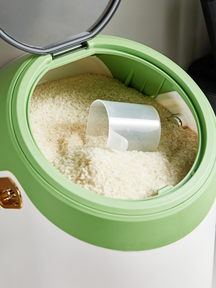 Rice bucket, household insect-proof and moisture-proof sealed rice storage jar, rice box, kitchen 橱柜式 collapsible type for storing grains and cereals pic 6