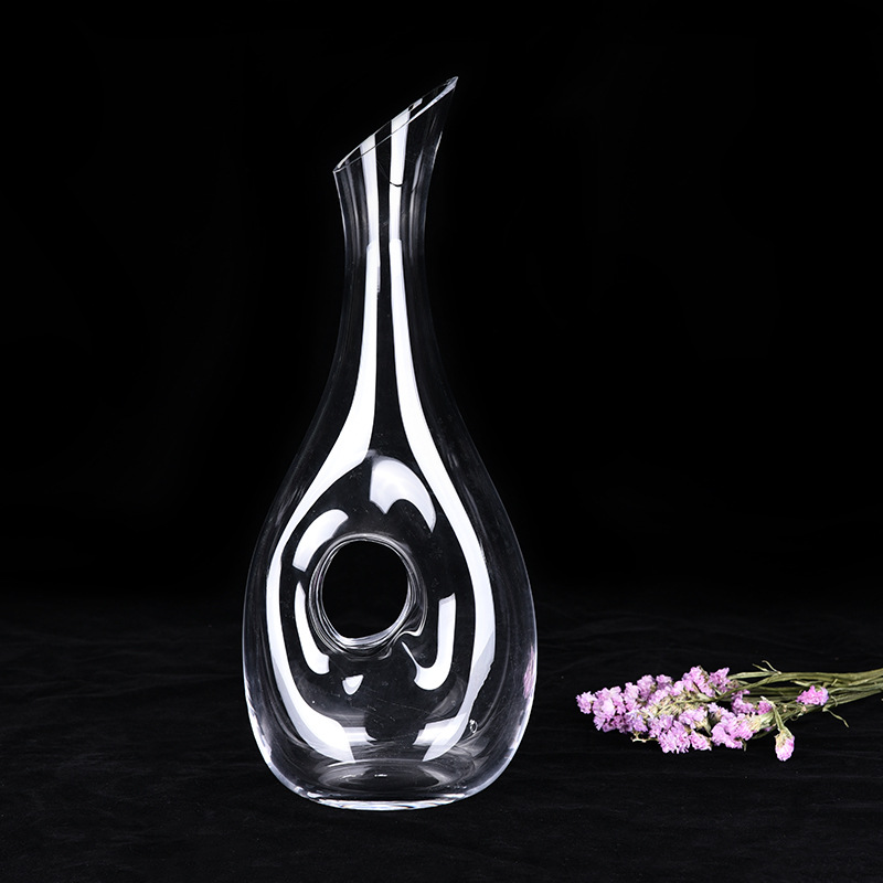 Crystal glass decanter, hand-handled wine pot, household restaurant quick handle decanter, wine pouring pot, household decanter, hotel decanter, glass decanter, decanter, wine pouring pot pic 1