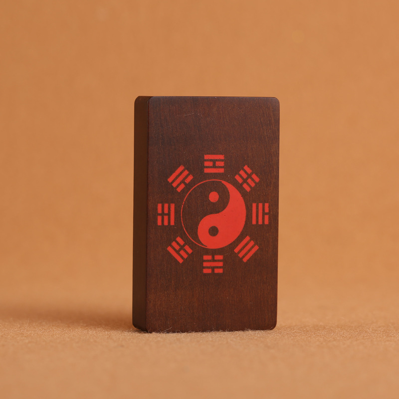 Lightning-struck jujube wood inlaid with raw cinnabar, Thunder Ancestor taboo, True martial taboo pendant, Taoist ritual implements, token necklace pic 5