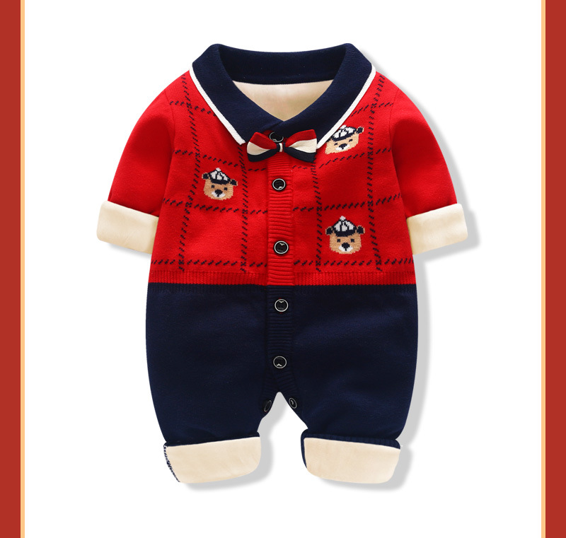 婴儿拜年服过年喜庆衣服龙年男宝周岁服连体衣秋冬2024宝宝新年装详情14