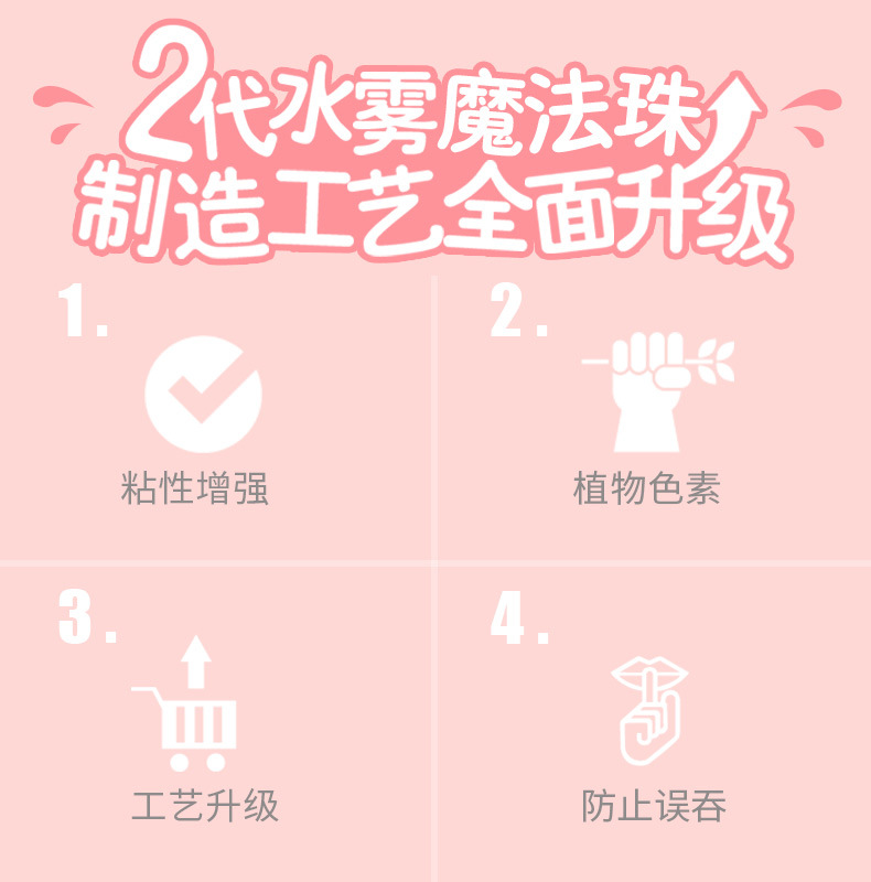 水雾神奇魔粒珠魔力珠网红儿童百变水溶豆diy水雾拼豆女孩儿玩具详情18
