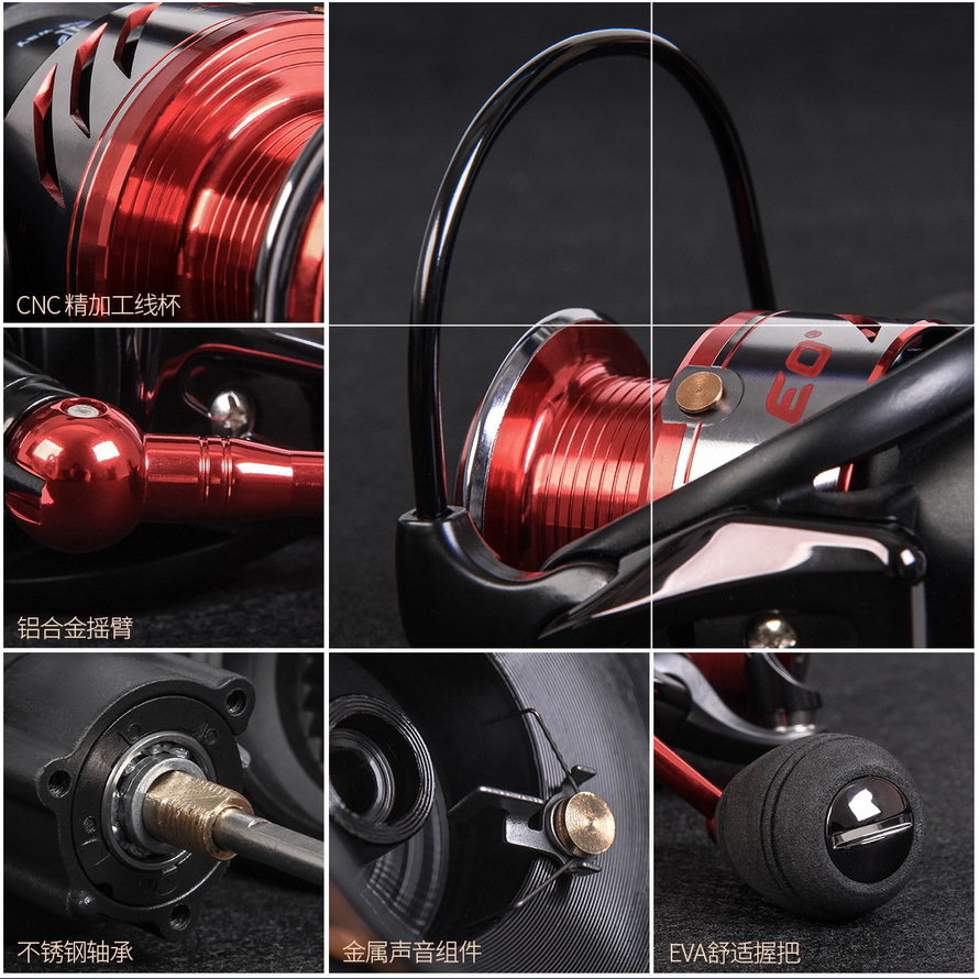 28098 LEO/ LeOU [GA Series Metal Spinning Wheel Fishing Gear] Metal rocker arm Aluminum alloy line cup fishing gear pic 4