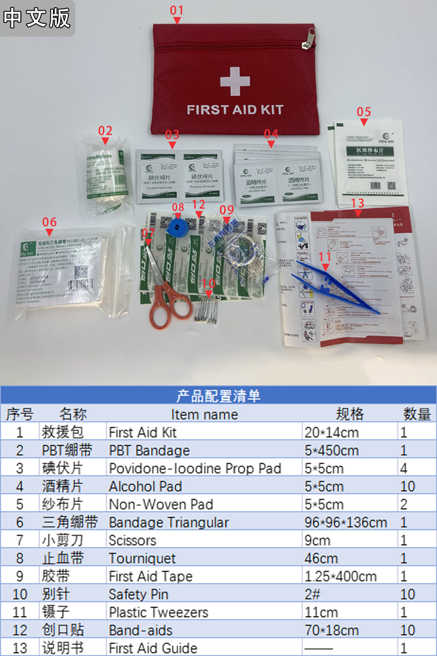 急救包防水套装家庭旅行车载应急医疗包户外救生便携小药包详情2